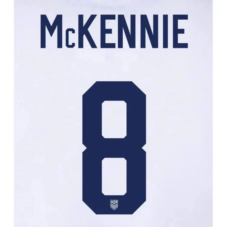 USMNT 2024/25 Home Mckennie #8 Youth Jersey Name Set