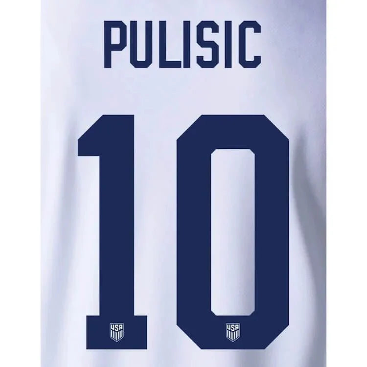 USMNT 2024/25 Home Pulisic #10 Jersey Name Set