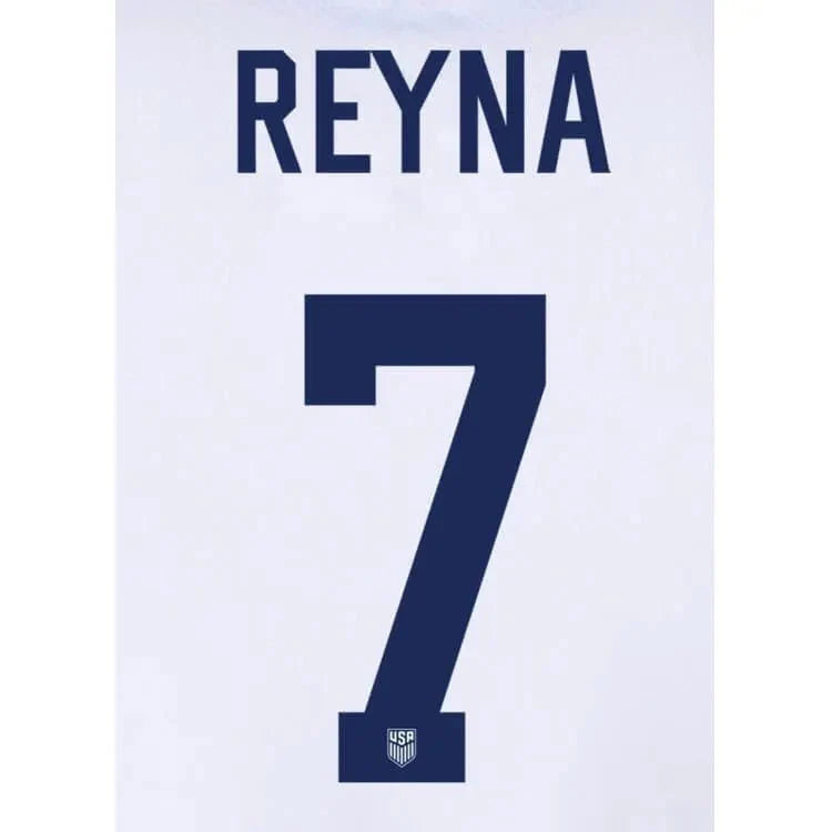 USMNT 2024/25 Home Reyna #7 Jersey Name Set