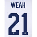 USMNT 2024/25 Home Weah #21 Jersey Name Set