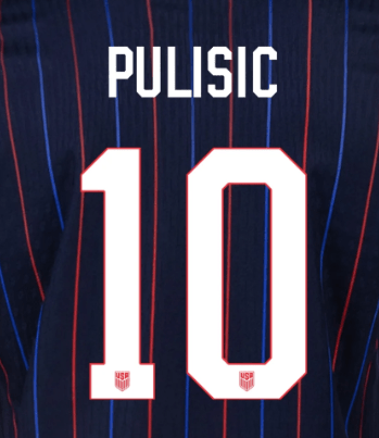 USMNT 2025 Away PULISIC #10 Official Name Set