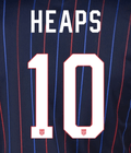 USWNT 2025 Away  G. HEAPS #10 Jersey Name Set 8"