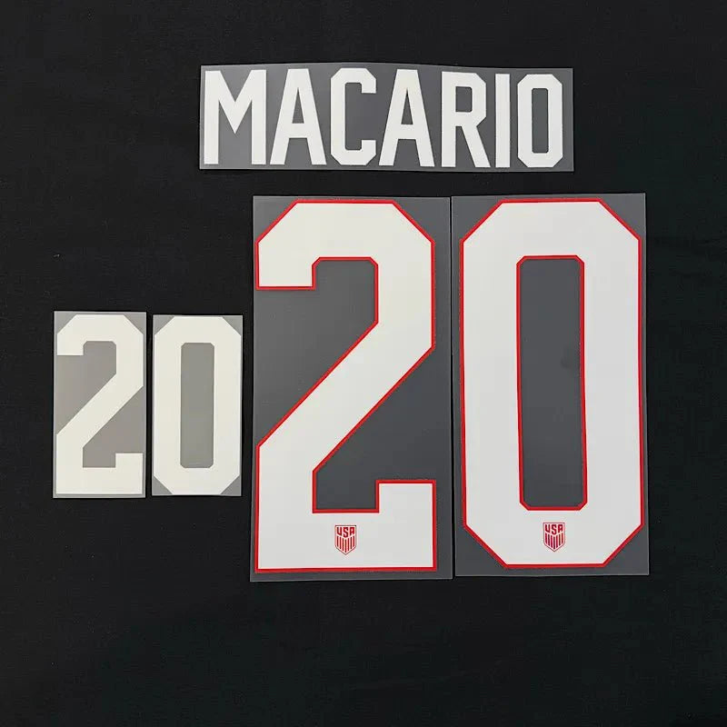 USWNT 2025 Away  MACARIO Official Name Set 8"