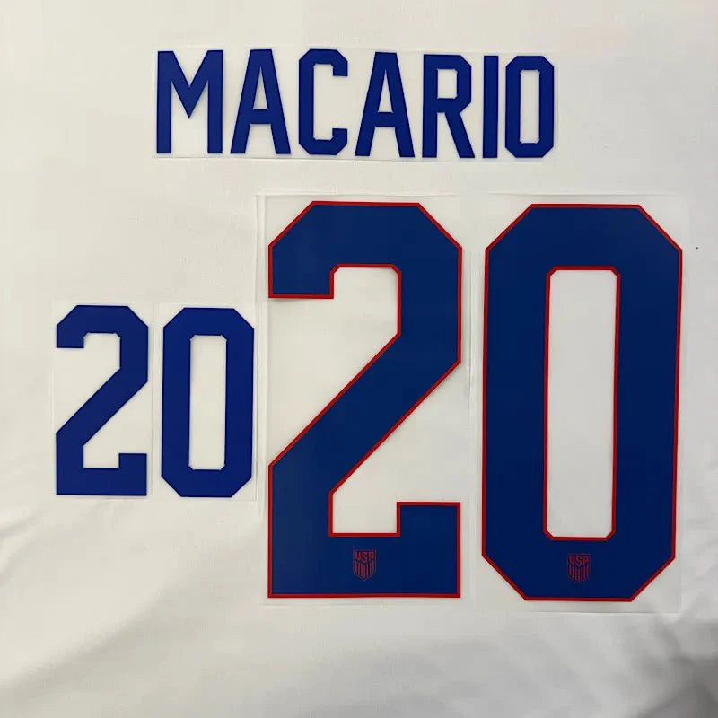 USWNT 2025 HOME  MACARIO Official Name Set 8"