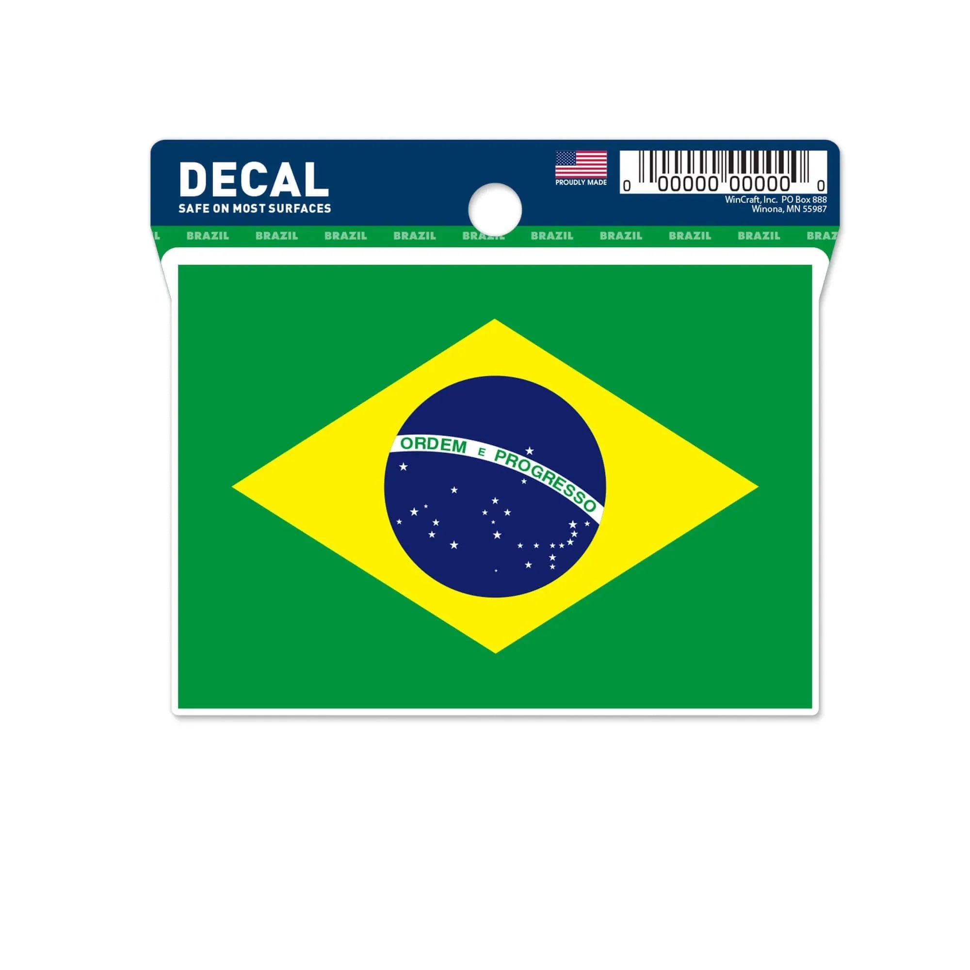Wincraft Brazil Flag Decal (3"x4")