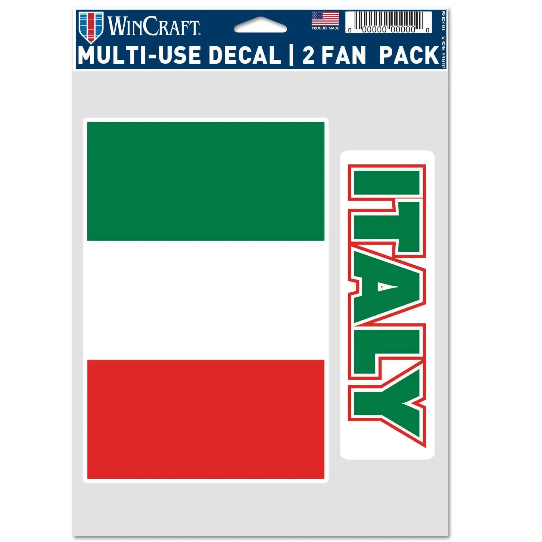 Wincraft Italy Flag Multi-Use Decal (5.5"x7.75")
