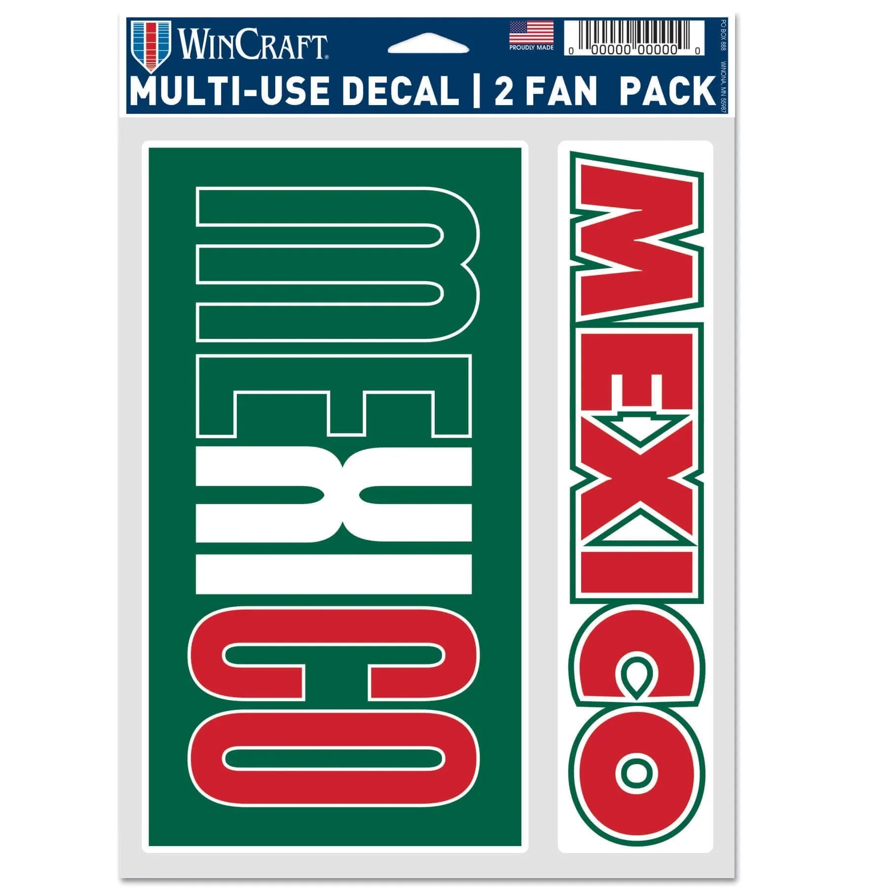 Wincraft Mexico CLRS Multi-Use Decal (5.5"x7.75")